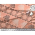 thumbnail image 3 of Soimoi Poly Georgette Fabric Floral & Elephant Block Print Fabric by Yard 52 Inch Wide, 3 of 3
