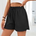 thumbnail image 5 of adaychics Drawstring Shorts Women High Waist Casual Drawstring Lightweight Shorts Elastic Waist Pants Pockets for Walking Travel, 5 of 10