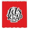 thumbnail image 3 of Ambesonne Book Shower Curtain, Phrase on Red, 69"Wx84"L, Red Black White, 3 of 3