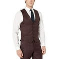 thumbnail image 3 of Adam Baker Mens V0177 Slim Fit 3-Piece Suit Set - Burgundy - 42L, 3 of 7