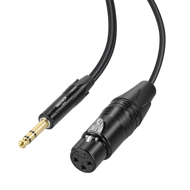Cable Neewer de 6.35mm TRS a XLR Hembra de 3 m para Audio