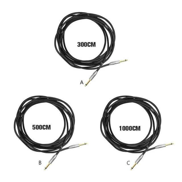 ziyahi Guitar Pedal Audio Cable Musical Instrument Cord 6.35mm Electric Box Guitars Effect Wire Connector for Playing 5m