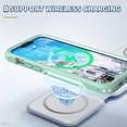 thumbnail image 3 of JTCASES for iPhone 15 Plus Case with Wireless Charging, Hybird Shockproof Bumper Anti-fall Rugged Non-slipping Protective Shell for iPhone 15 Plus (6.7" 2023), Green, 3 of 8