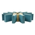 thumbnail image 3 of LeisureMod Vdara Modern Design Block Silent Non-Ticking Wall Clock in Blue, 3 of 5