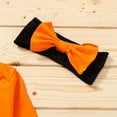 thumbnail image 5 of Kogui Baby Girls Romper Skirts 2pc Set Outfit for Baby Girl Bodysuit and Skirt with Bow Headband Clothes 3 Pcs Set 0 3 6 9 12 18 24 Months (Orange,18-24 Months), 5 of 8
