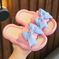 thumbnail image 2 of PINQI Girls Bowknot Slippers Cute Cushion Thick Flip Flops Summer Sole Sole Large Bow Kawaii Platform Cloud Slides Slipper, 2 of 8