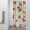 thumbnail image 3 of Waterproof Pioneer Shower Curtain 36x72 Inch Polyester Unique Colorful Floral Shower Curtain for Bathroom Hotel Home Decor with 7 Plastic Hooks, 3 of 5