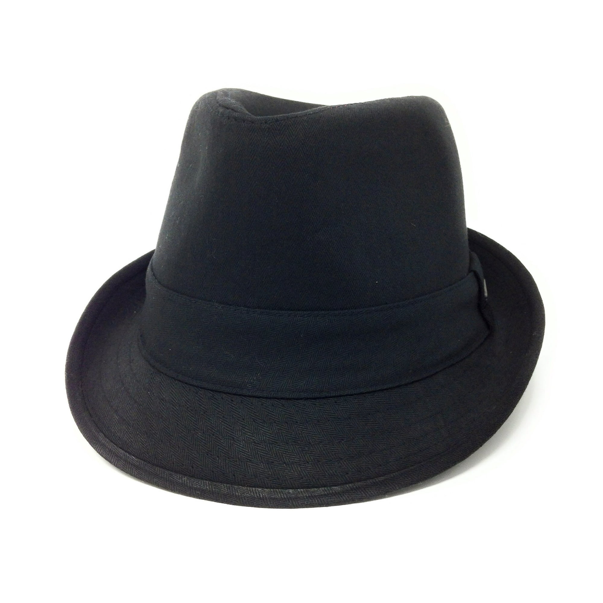 Van Heusen Chevrons Sergé Trilby Fedora Noir Grand