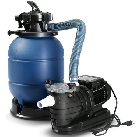 Costway New Pro 2450GPH 13'' Sand Filter Above Ground 10000GAL Swimming Pool