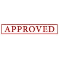 thumbnail image 1 of Printtoo Approved Self Inking Rubber Stamp Pre-Inked Office Stamp- Home Office Business Stationery, Red- 42 x 9 mm, 1 of 7