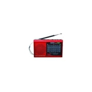 Supersonic Portable AM/FM Radio, Red, SC-1080BT-Red