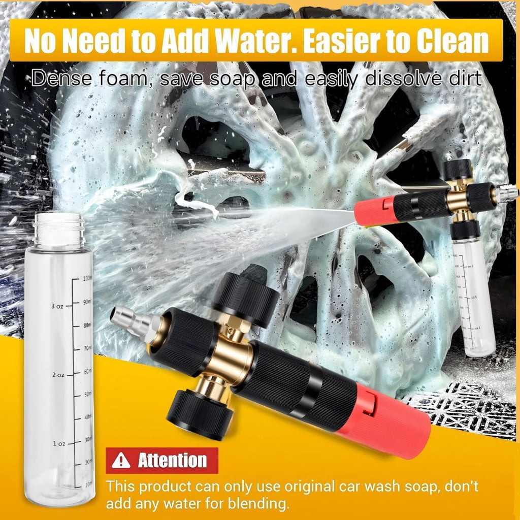 Miiottaa Washer Foam Sprayer For Car Washing And Detailing Foam Cannons 1/4 Thread