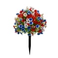 thumbnail image 3 of Virelaxpo Patriotic Artificial Flower Ground Stake 17.7in Red White Blue Tabletop Accent Holiday Arrangement Decor for Mantel Dining Table, 3 of 9