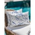 thumbnail image 4 of Waterproof Outdoor Throw Pillows with Inserts 12"x20" Set of 2, White Blue Spring Floral Soft Decorative Pillowcases for Couch Bedroom, Summer Birds Botanical Pillow Covers for Sofa Living Room, 4 of 8