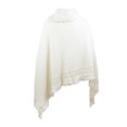 thumbnail image 2 of The Skyline Collection Women's Knitted Poncho in Ivory, One Size, 2 of 4
