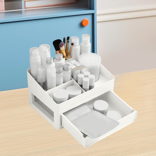 TIMIFIS Plasticdesktop Organizer, Office Supplies Multi Functional Desktop Organizer Drawer Student Stationery Organizer Jewelry Cosmetics Desk Organizer Box