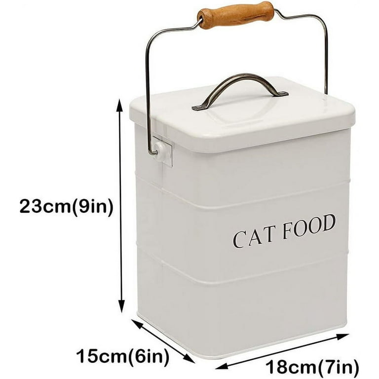 Dog Food Storage Container, Large Airtight Pet Cat Dog Food Bin with Scoop, Puppy Kitten Treats Dry Container Plus Wheels, Farmhouse Moisture-proof Bi