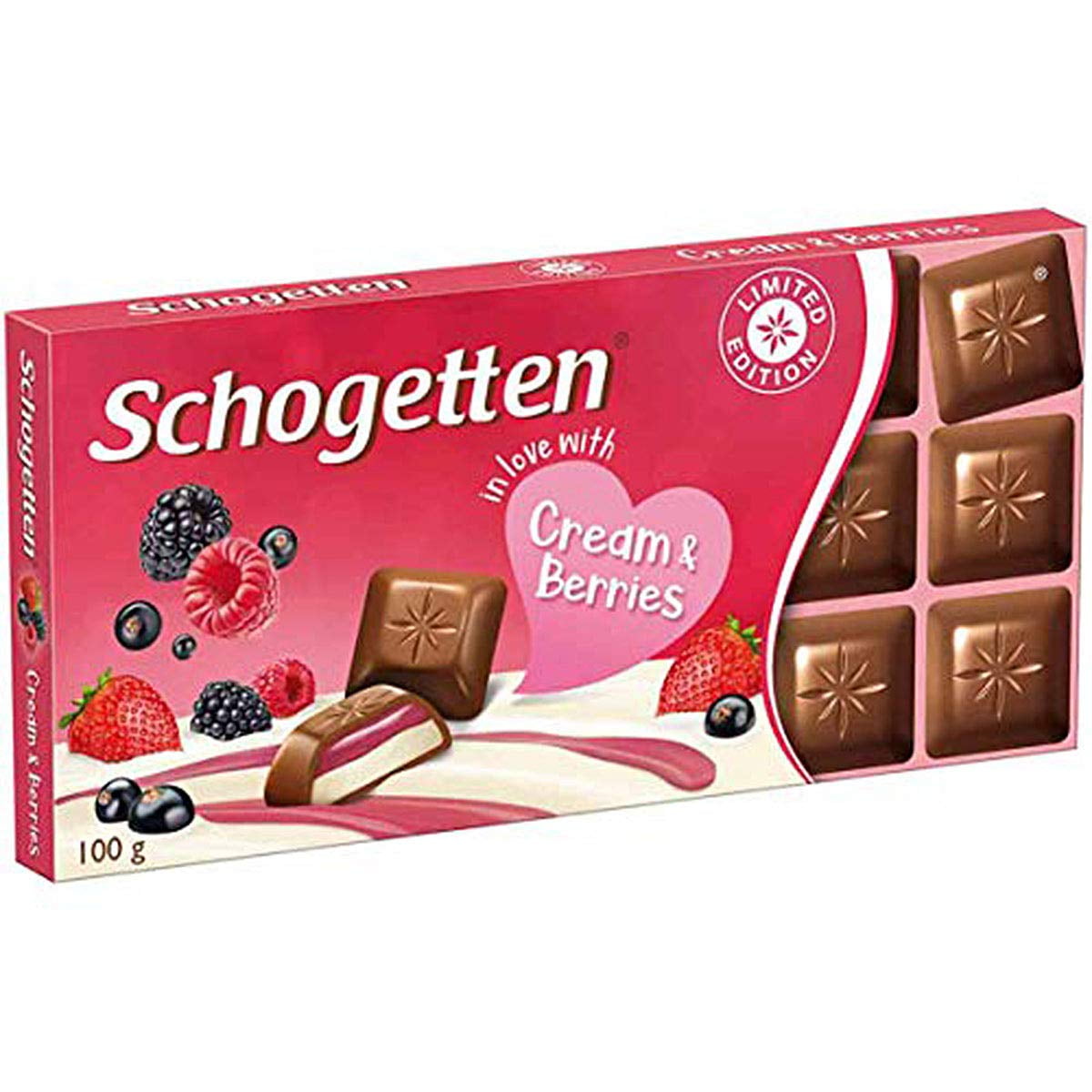 Schogetten Cream & Berries Chocolate Bar Available for a limited time
