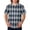 Blue_010, variant on Domuza Scrub Tops Men Plaid Stripe Printed V Neck Short Sleeve Caregiver Uniform Relaxed Fit Comfy Soft Medical Scrub Tops with 3 Pockets Multicolor M