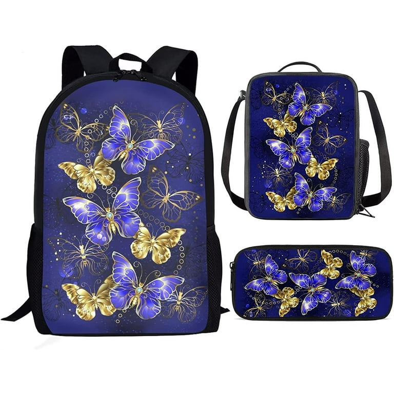 Purple and cheap gold backpack