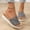 Gray, variant on Women's Plus Size Linen Espadrille Wedge Slide Sandals, Open Toe Comfort Mules, Breathable and Lightweight for Summer, Casual Wear and Outdoor Activities Gray 37