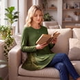 thumbnail image 5 of Womens Lace Tops Dressy Casual Long Sleeve Shirts Flowy Tunic Top Wrinkle Free Blouses for Leggings, 5 of 9