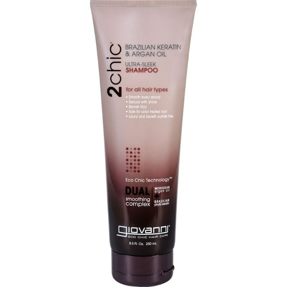 Giovanni 2chic Ultra-Sleek Shampoo with Brazilian Keratin and Argan Oil - 8.5 fl oz