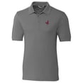 thumbnail image 2 of Men's Cutter & Buck Gray Memphis Redbirds Big & Tall DryTec Advantage Tri-Blend Pique Polo, 2 of 3