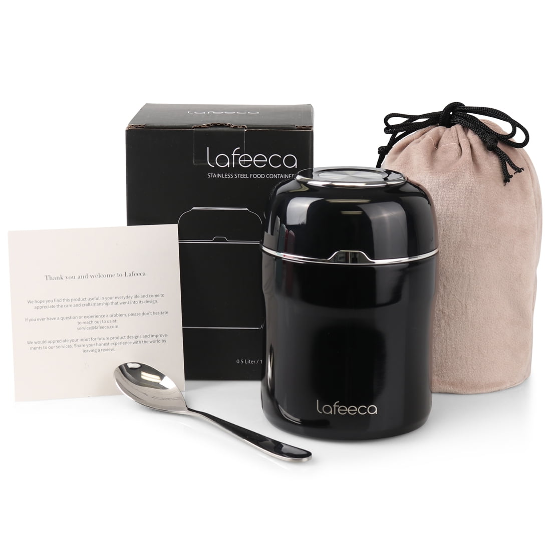 Lafeeca Food Jar Vacuum Insulated Lunch Box Soup Stainless Steel