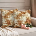 thumbnail image 2 of Brown Ombre Outdoor Waterproof Pillow Covers, Gradient Abstract Art Vintage Decorative Square Throw Pillowcase Sofa Cushion Sham for Patio/Couch/Chair, 18"x18" 2 Pack, 2 of 8