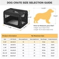 thumbnail image 6 of Veehoo Folding Soft Dog Crate, 3-Door Pet Kennel, 600D Cationic Oxford Fabric, 20", Black, 6 of 9