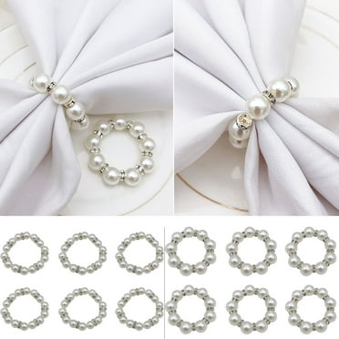 Efavormart 4 Pack Metallic Gold Hammered Napkin Rings for Wedding Party ...