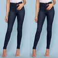 thumbnail image 2 of Gibobby Jeans pantalones de mujer Jeans Casual Mid Dark Mujer Azul Pantalones Pantalones Bolsillos Cintura Denim Classic Mujer Jeans(Azul oscuro,XL), 2 of 5