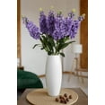 thumbnail image 3 of Long Stem Delphinium Artificial Flowers, Snapdragon Fake Flowers Purple Silk Flowers 3.5" Antirrhinum Majus Arrangement Decorations for Tall Vase Home Garden Wedding Decor (Dark Purple), 3 of 5