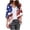 Dark Blue, variant on 4th of July Women's American Flag Print Kimono Cover Up Tops Shirt Patriotic Cardigan (Red,S)