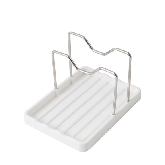 Space-Saving Kitchen Rack with Two-in- Lid and Spoon Organizer Stainless Steel Lid Holder and Cutlery Rack for Easy Cleaning and Drying