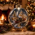 thumbnail image 4 of CHJK Glowing Christmas Story Ornament, Light-Up Mini Holiday Scene with Warm LED Light, Festive Keepsake Gift for Home Christmas Party Decoration, #6, 4 of 6