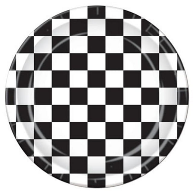 Assiettes à Damiers&44; Pack de 12