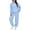 Light Blue M, variant on 2 Pcs/Set Women Sport Top Pants Set Hooded Long Sleeve Pure Color Hoodie Stretchy Waist Loose Ankle-banded Trousers Casual Fitness Tracksuit Daily Outfit