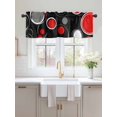 thumbnail image 2 of Valances for Windows Abstract Red Rod Pocket Cafe Window Treatments Valance Curtains for Kitchen Bathroom Laundry Basement Windows 42"x18", 2 of 9