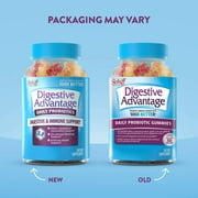 Digestive Advantage Daily Probiotics For Women And Men, Gut Health, Natural Fruit Flavors, 80 Gummies
