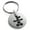 Silver, variant on Stainless Steel Inoue Samurai Crest Engraved Small Medallion Circle Charm Keychain Keyring