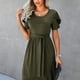 thumbnail image 4 of Vestido De Verano Para Mujer, Vestido De Manga Corta De Color Sólido Con Lazo En La Cintura, Suave Y Elegante Para Citas ANGGREK Otros, 4 of 8