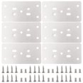 thumbnail image 1 of 6 Pcs Plaques de Réparation de Meubles Kit de Réparation de Charnière de Porte avec Vis, 1 of 7