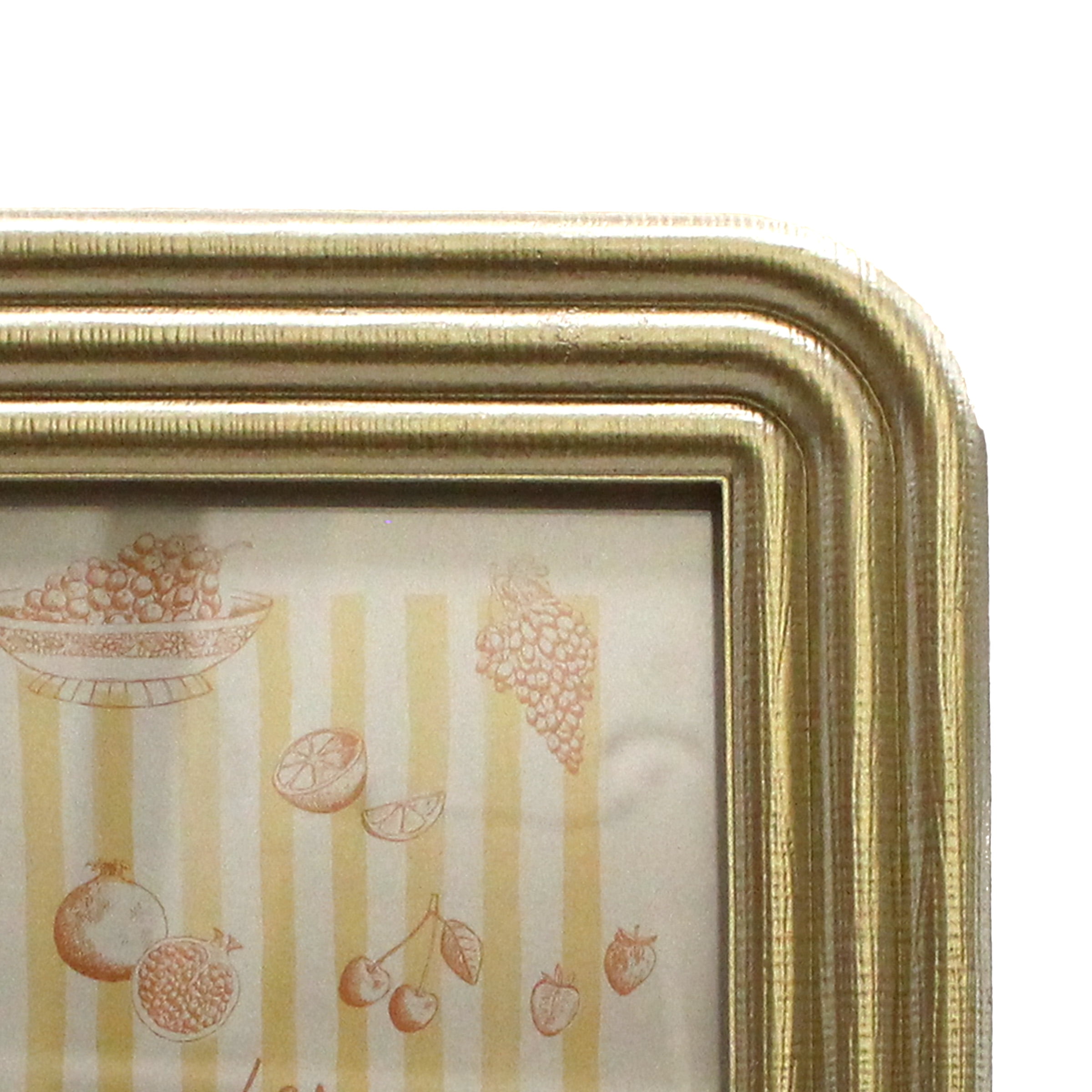 OneDesign Home 5"x7" Gold Ribbed Tabletop Resin Picture Frame