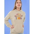 thumbnail image 2 of Halloween Time. Groovy Style Hoodie Women -Image by Shutterstock, Female XX-Large, 2 of 4