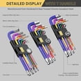 thumbnail image 3 of AMTOVL 27PCS Hex Key Set: Metric/SAE/Star, Extra Long Ball Head, T-Handle, for DIY & Mechanics, 3 of 9