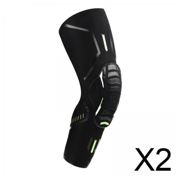 2x Rodillera Deportiva Rodillera Acolchada Con Absorción De Impactos Para Boxeo Ciclismo Fútbol M Negro