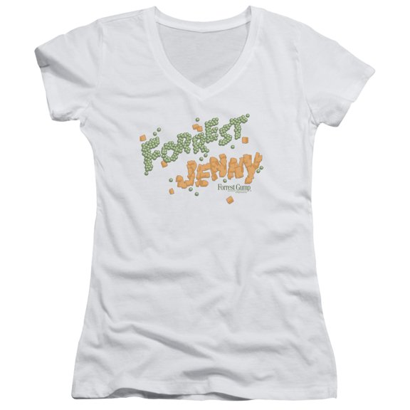 Forrest Gump Peas And Carrots Junior Women's V-Neck T-Shirt White