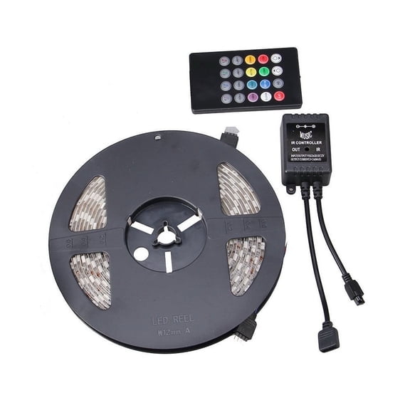 RioRand 5050 SMD 16.4ft 5 Meter 300 LED's RGB Flexible Waterproof Strip Lighting